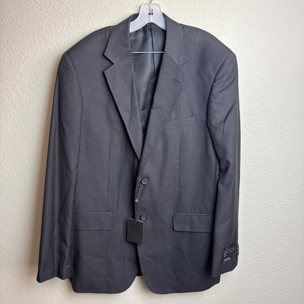 NWT Genevie Uomo Milan Italy Men's Suit Blazer Jacket 44L